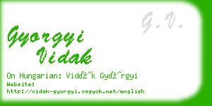 gyorgyi vidak business card
